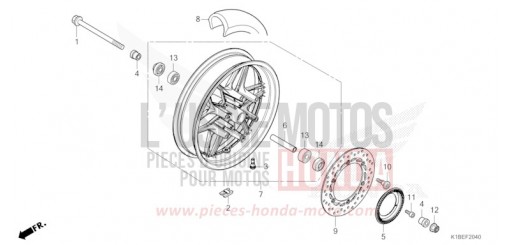 ROUE AVANT NSS350AR de 2024